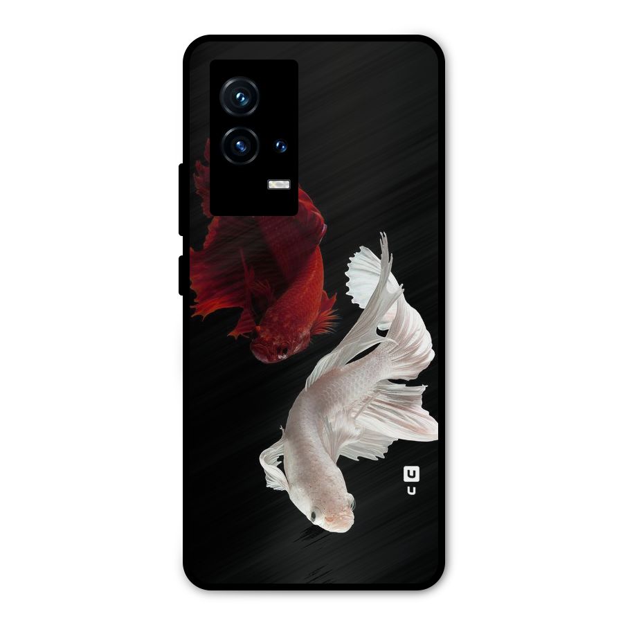 Fish Design Metal Back Case for iQOO 9 5G