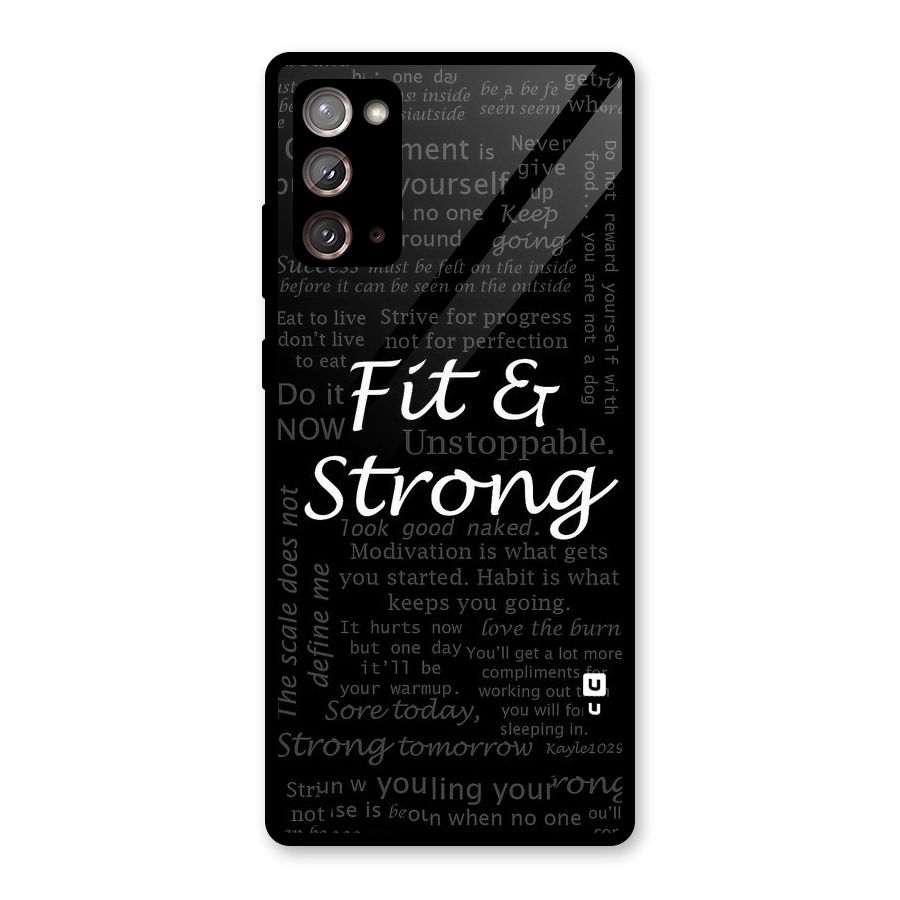 Fit And Strong Glass Back Case for Galaxy Note 20
