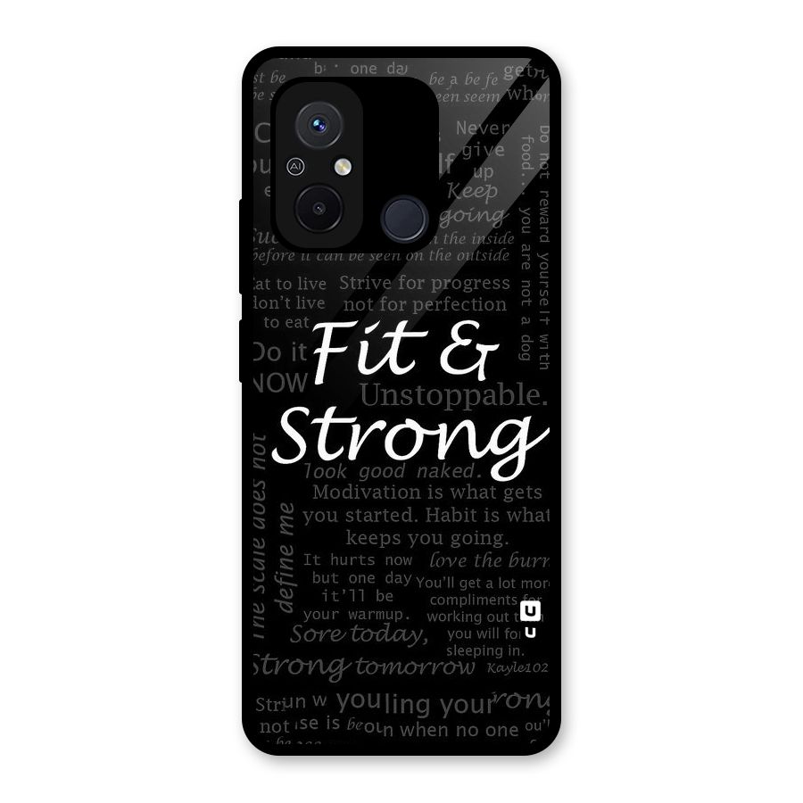 Fit And Strong Glass Back Case for Redmi 12C