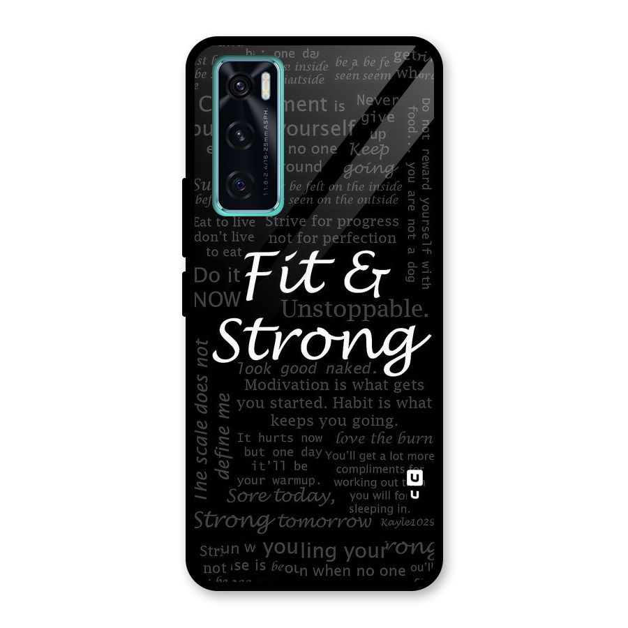 Fit And Strong Glass Back Case for Vivo V20 SE