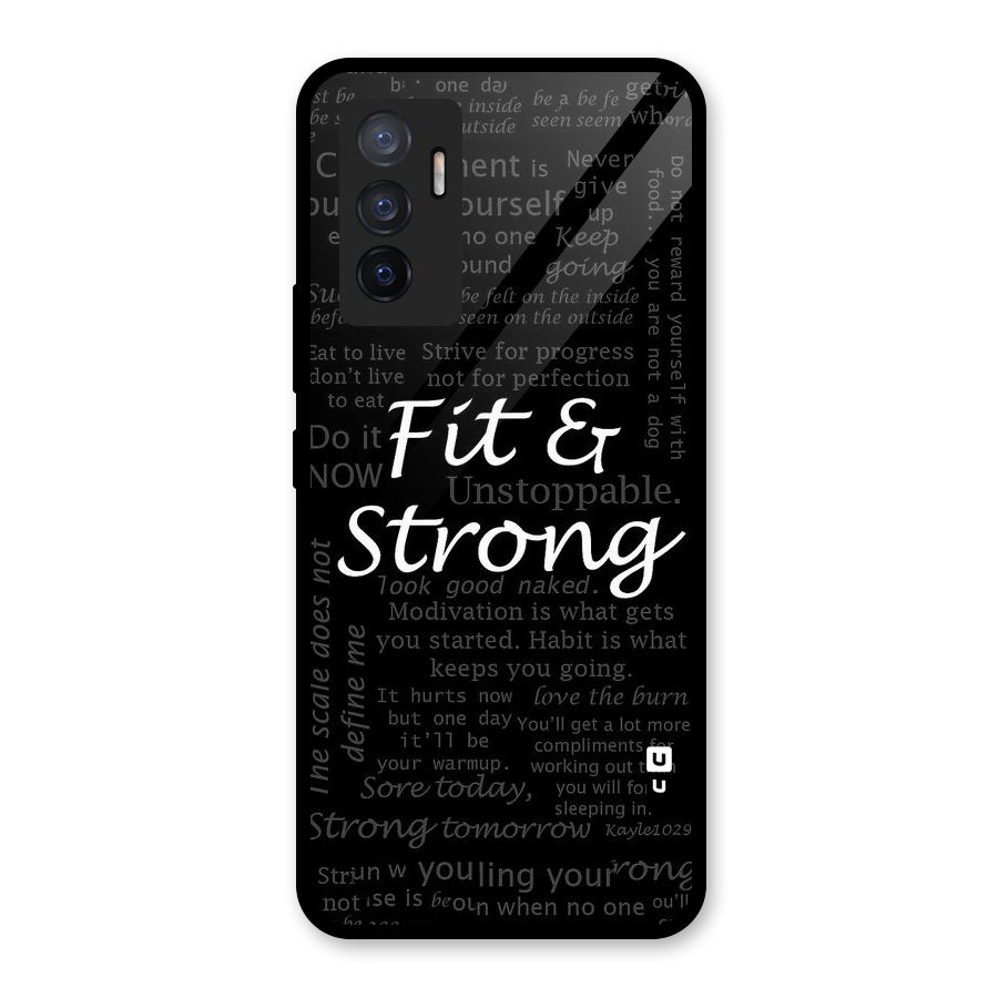 Fit And Strong Glass Back Case for Vivo V23e