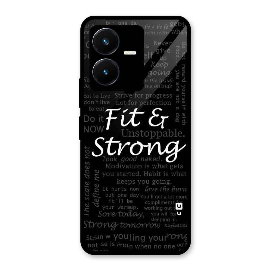 Fit And Strong Glass Back Case for Vivo Y22s