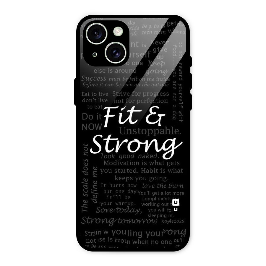 Fit And Strong Glass Back Case for iPhone 15 Plus