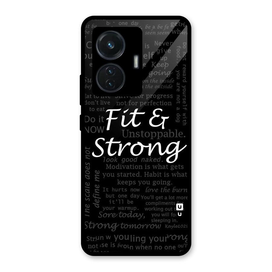 Fit And Strong Glass Back Case for iQOO Z6 44W