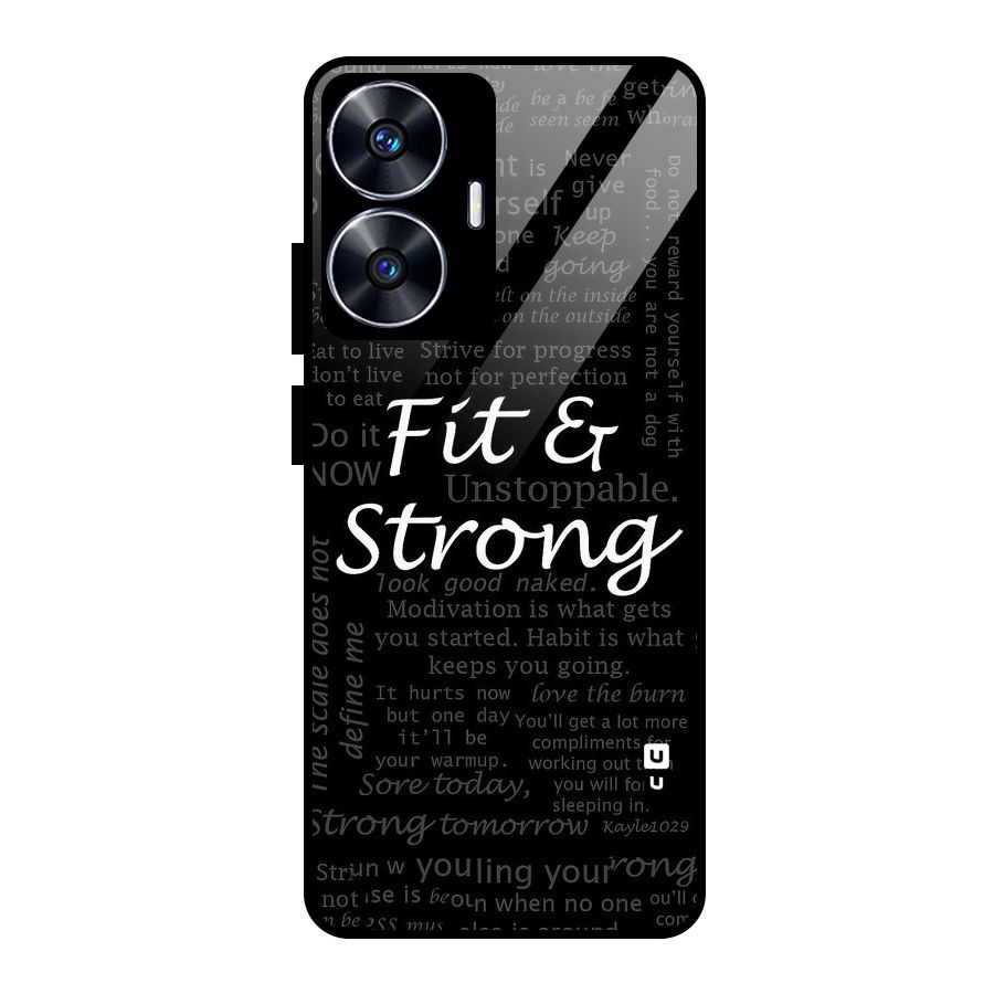 Fit And Strong Glass Back Case for realme C55