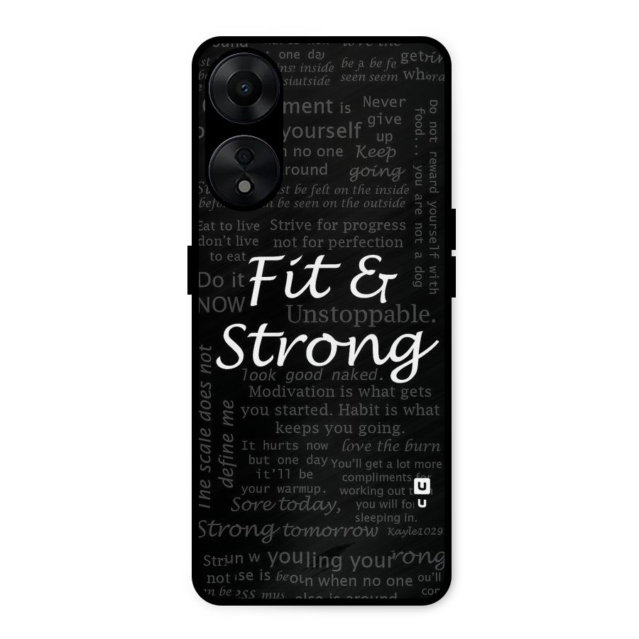 Fit And Strong Metal Back Case for Oppo A78 5G