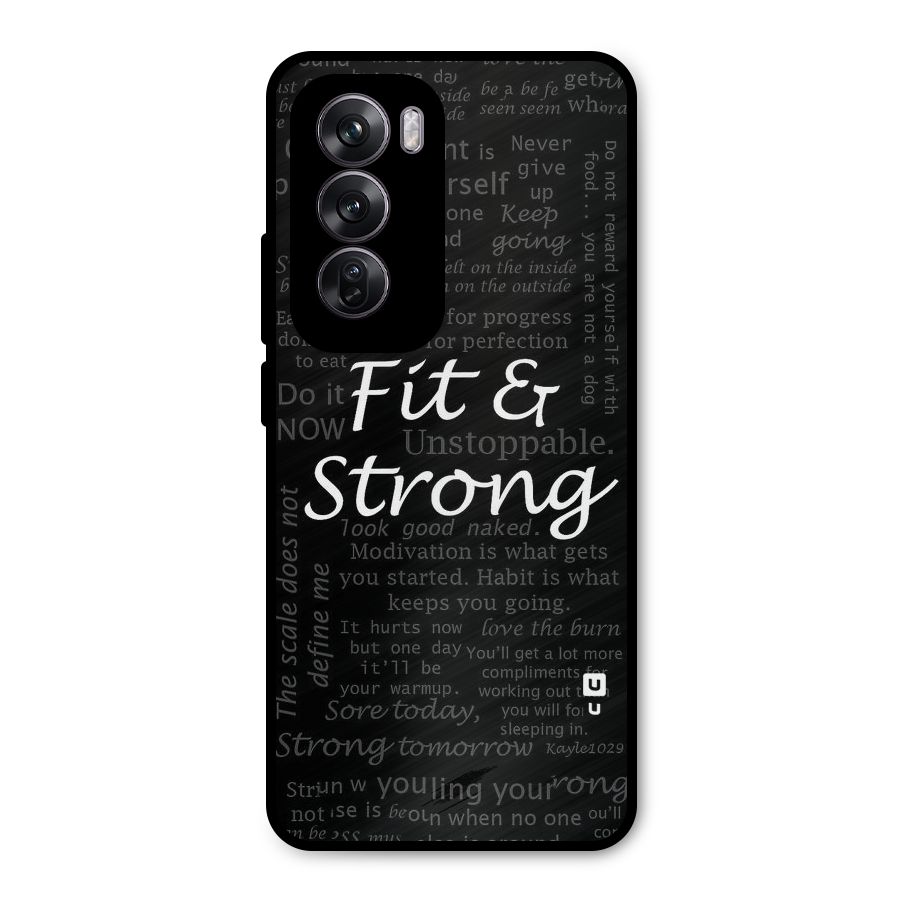 Fit And Strong Metal Back Case for Oppo Reno12 Pro