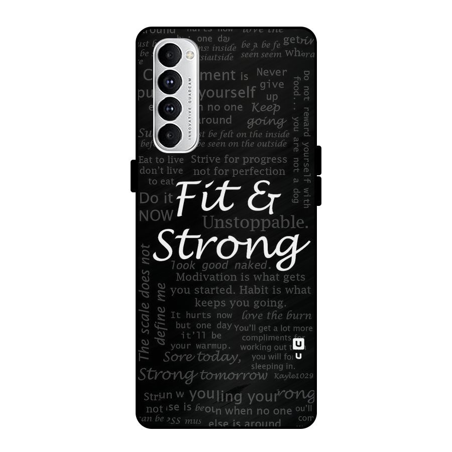 Fit And Strong Metal Back Case for Oppo Reno4 Pro