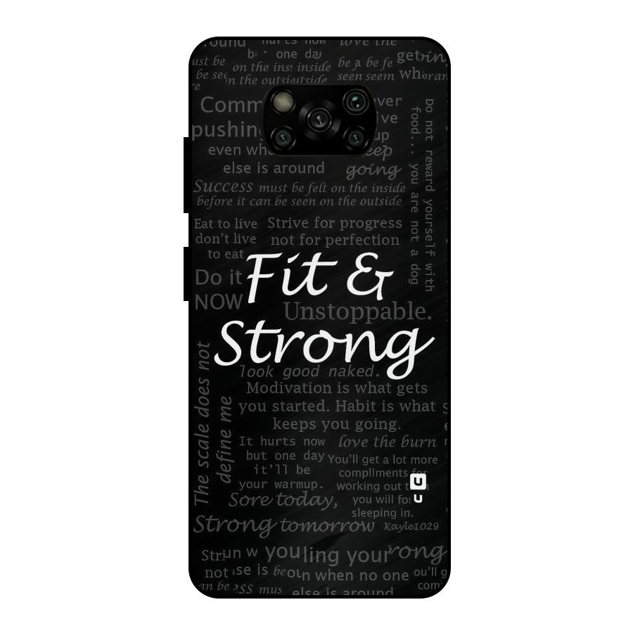 Fit And Strong Metal Back Case for Poco X3