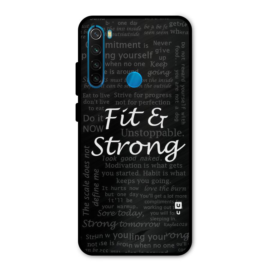 Fit And Strong Metal Back Case for Redmi Note 8