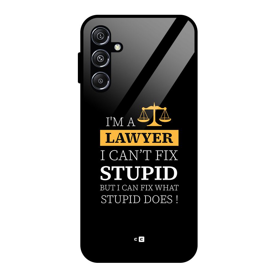 Fix Stupid Case Glass Back Case for Galaxy M34 5G