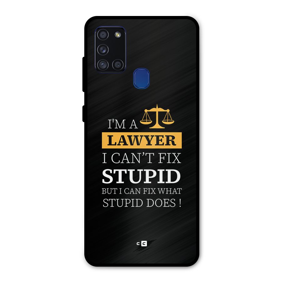 Fix Stupid Case Metal Back Case for Galaxy A21s