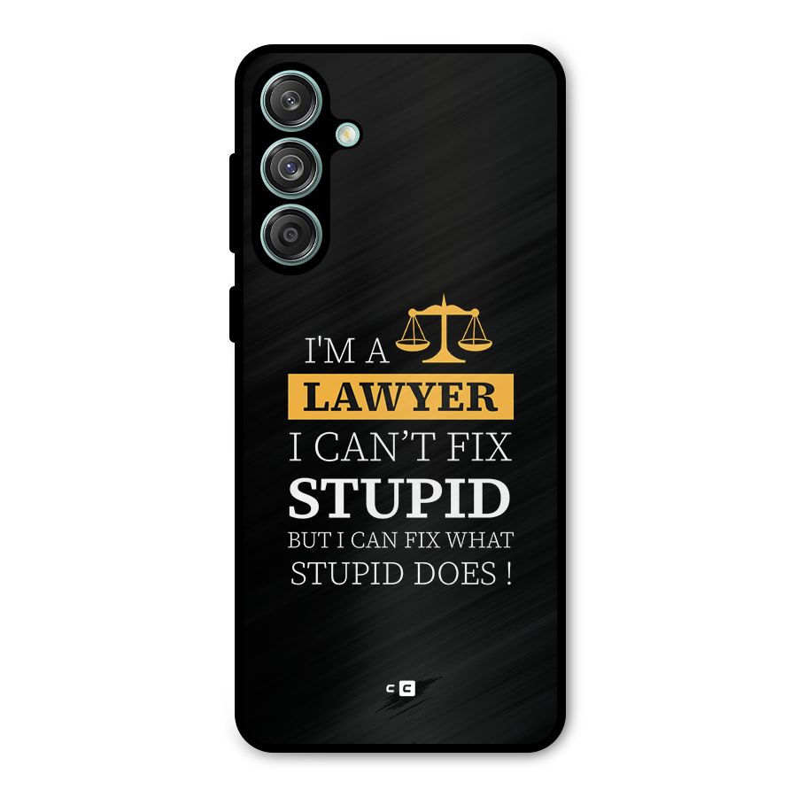 Fix Stupid Case Metal Back Case for Galaxy M55 5G