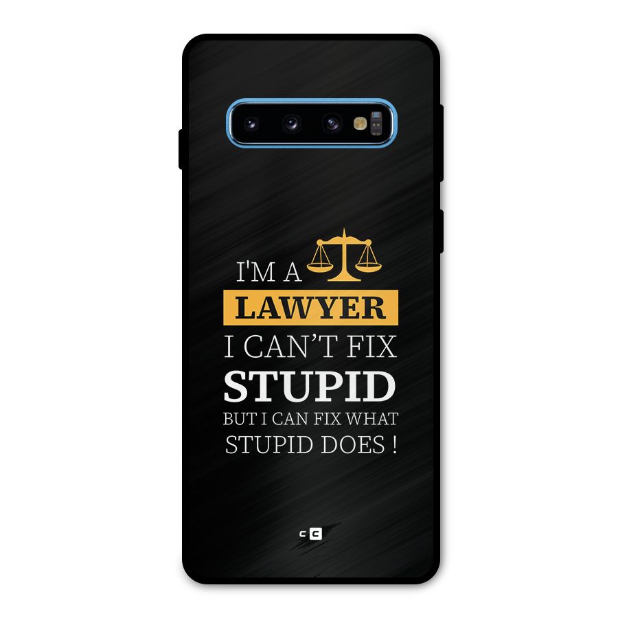 Fix Stupid Case Metal Back Case for Galaxy S10