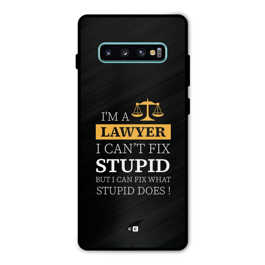 Fix Stupid Case Metal Back Case for Galaxy S10 Plus