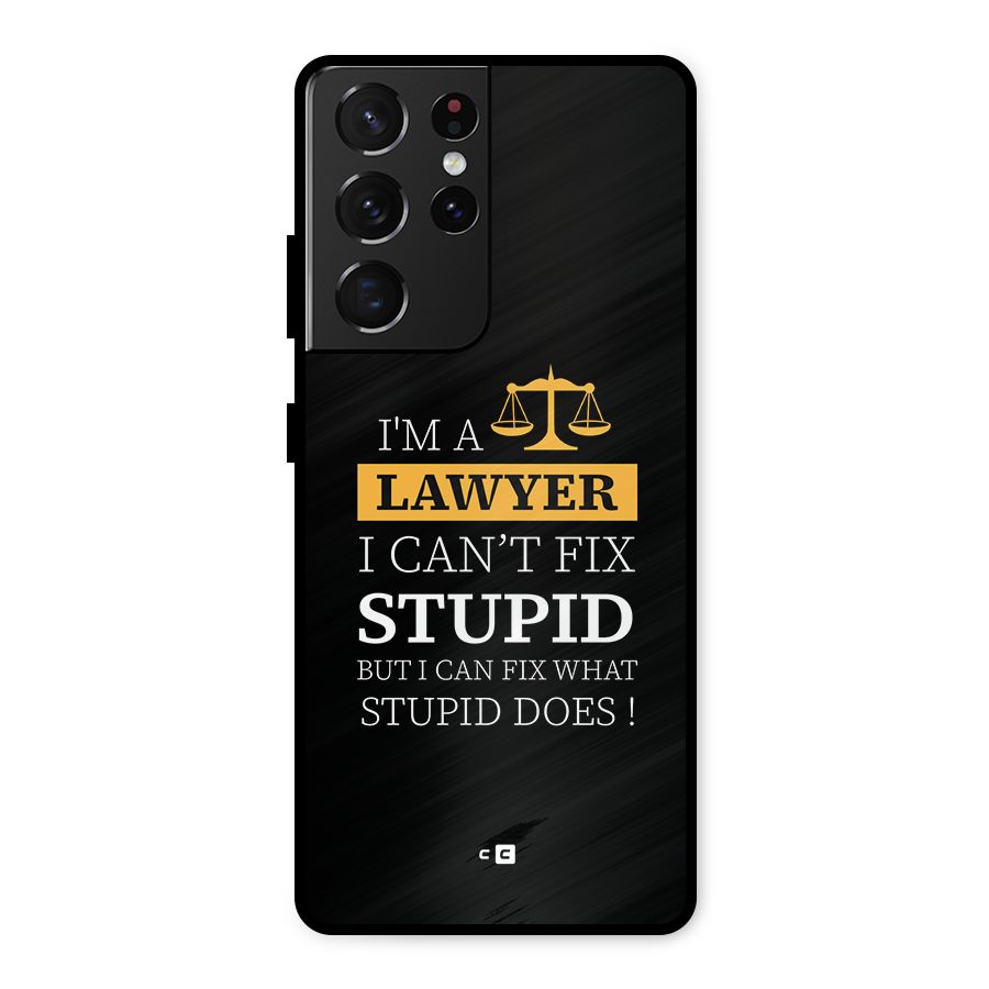 Fix Stupid Case Metal Back Case for Galaxy S21 Ultra 5G