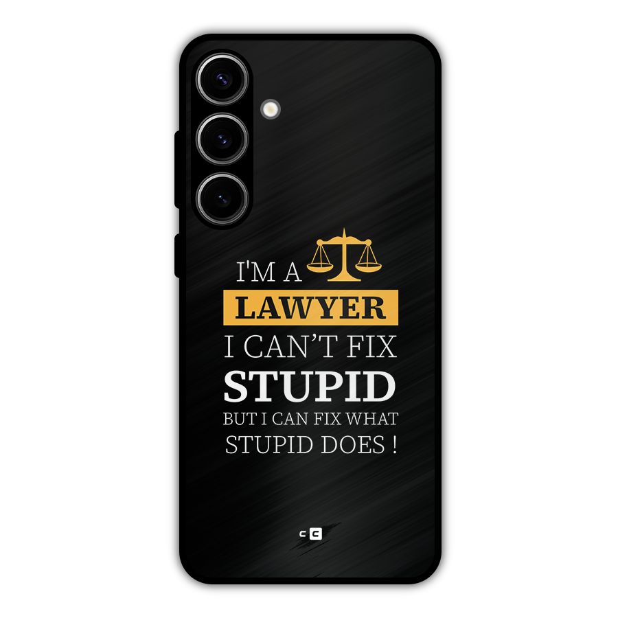 Fix Stupid Case Metal Back Case for Galaxy S24 Plus