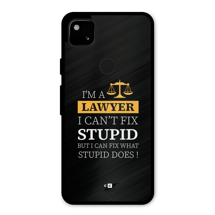 Fix Stupid Case Metal Back Case for Google Pixel 4a