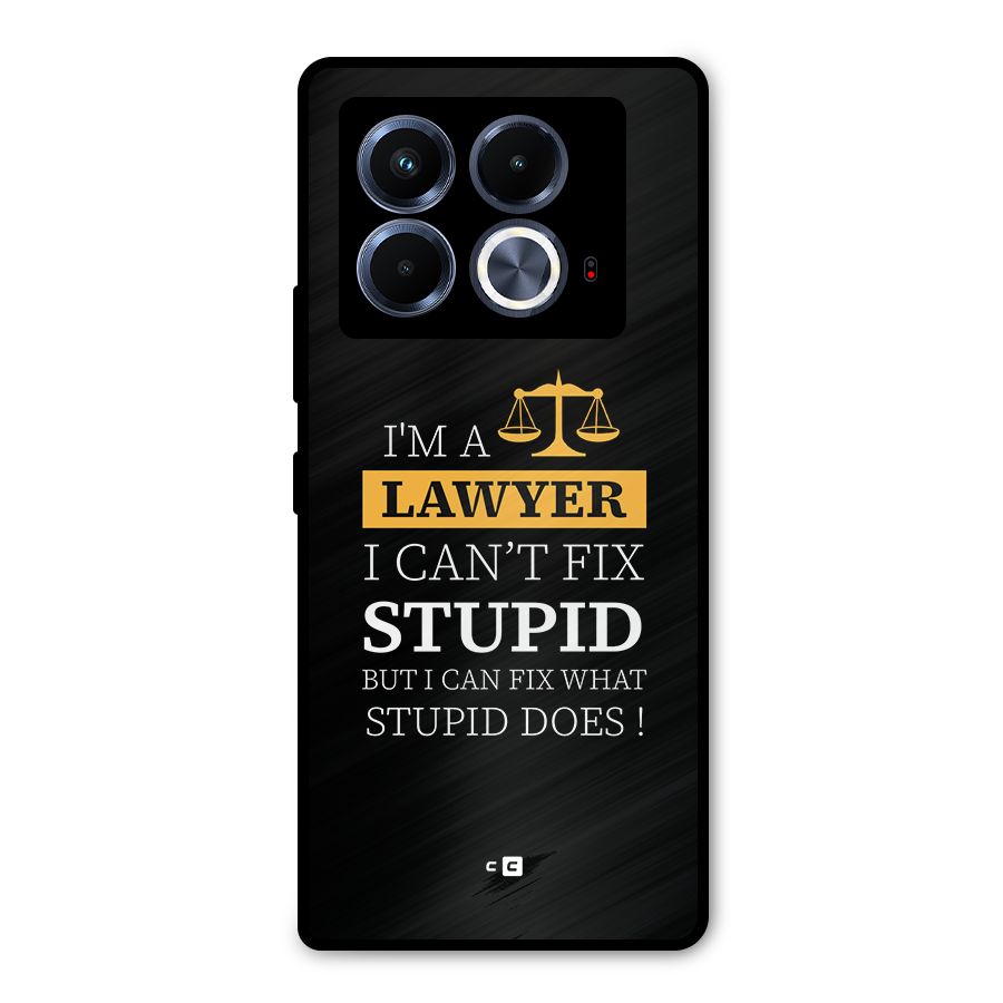 Fix Stupid Case Metal Back Case for Infinix Note 40 5G
