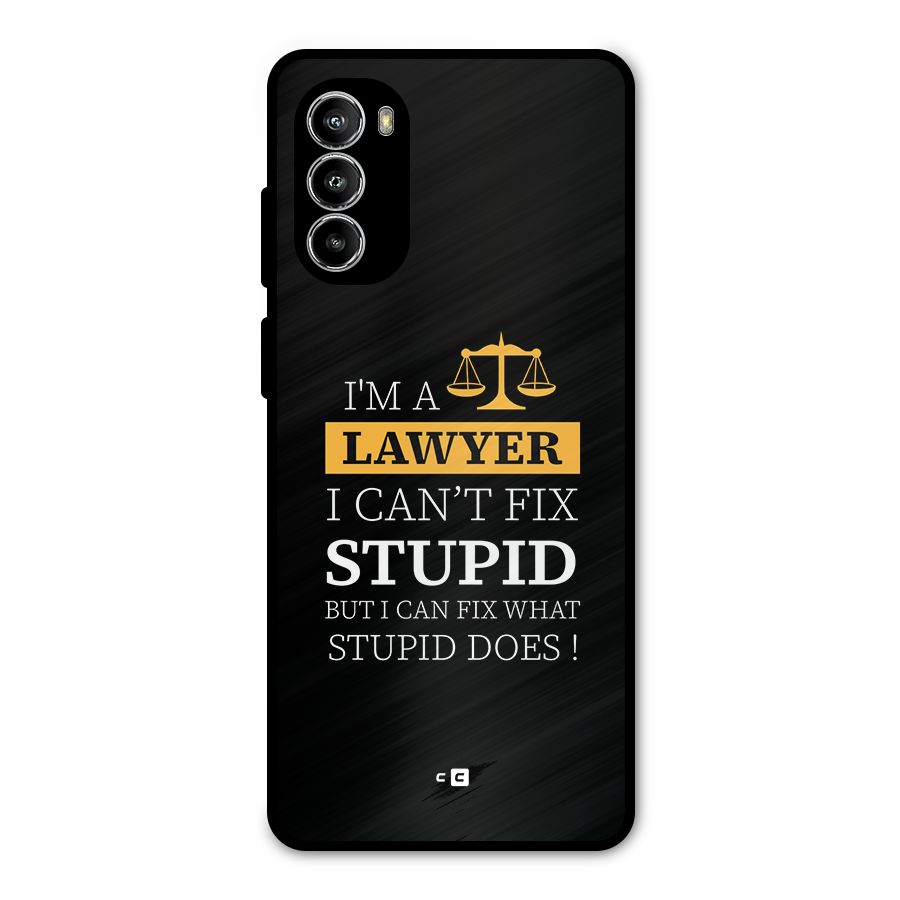 Fix Stupid Case Metal Back Case for Moto G52