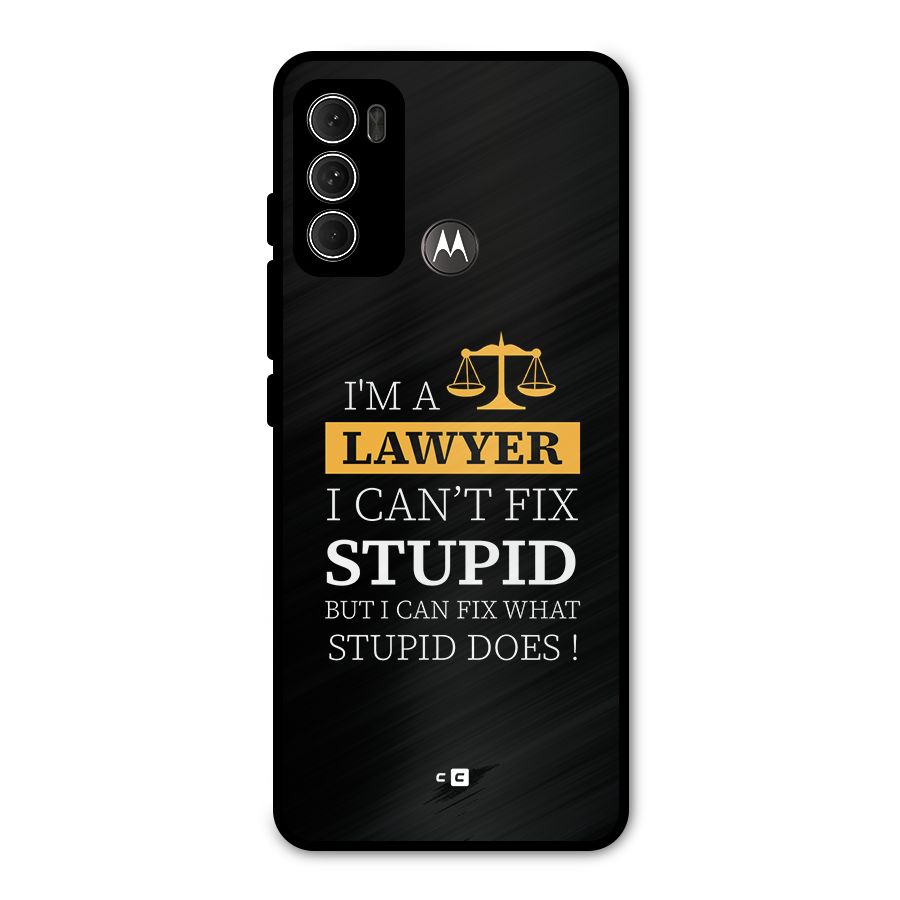 Fix Stupid Case Metal Back Case for Moto G60