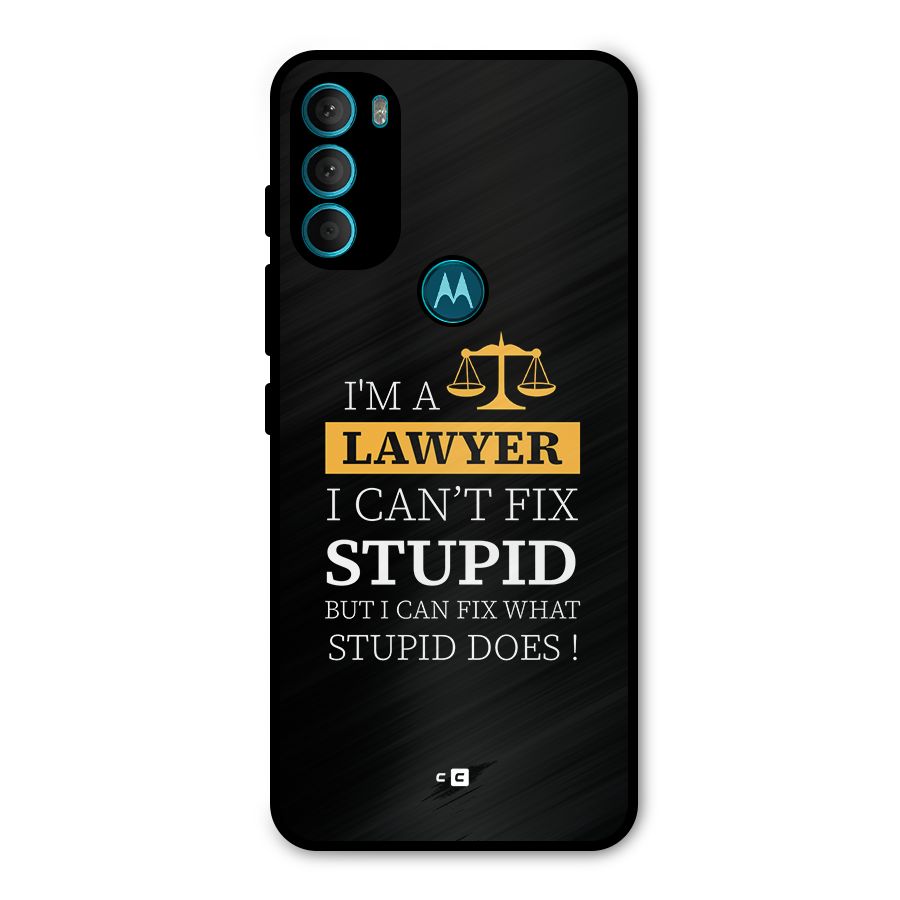 Fix Stupid Case Metal Back Case for Moto G71 5G