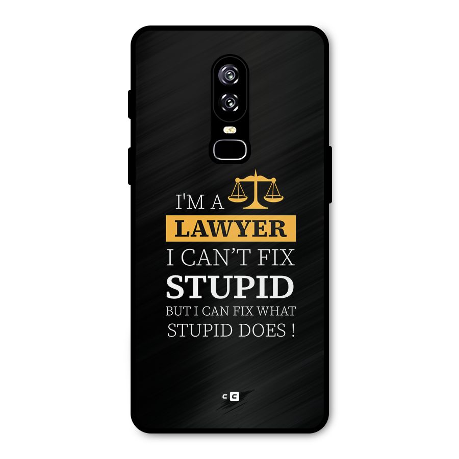 Fix Stupid Case Metal Back Case for OnePlus 6