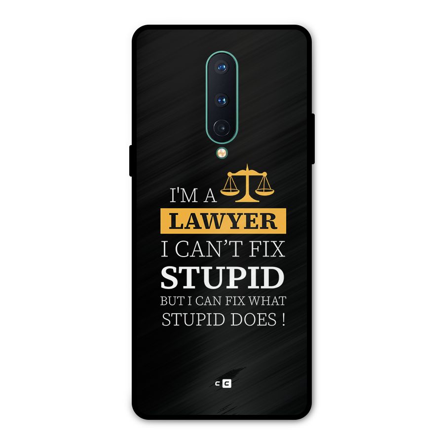 Fix Stupid Case Metal Back Case for OnePlus 8