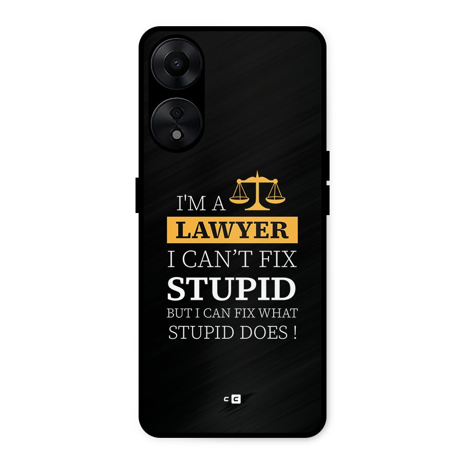 Fix Stupid Case Metal Back Case for Oppo A78 5G