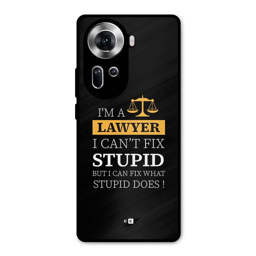 Fix Stupid Case Metal Back Case for Oppo Reno11 5G