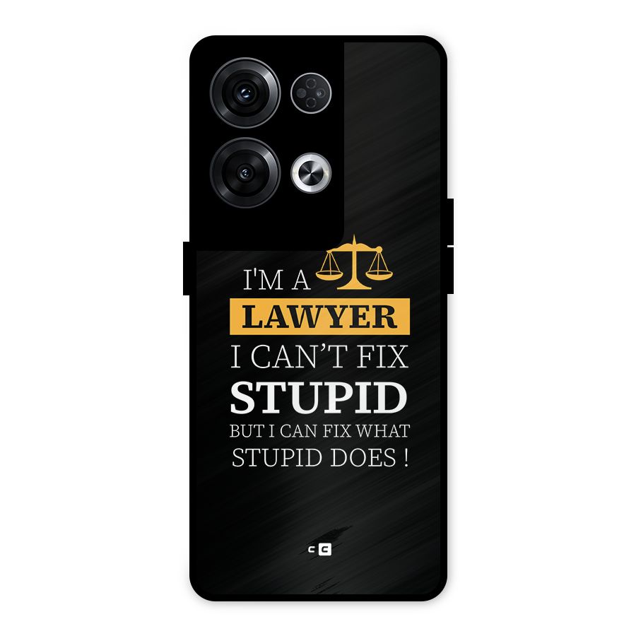 Fix Stupid Case Metal Back Case for Oppo Reno8 Pro 5G