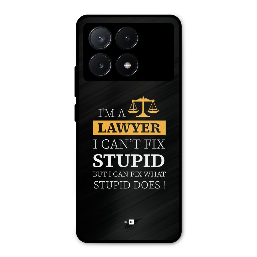 Fix Stupid Case Metal Back Case for Poco X6 Pro