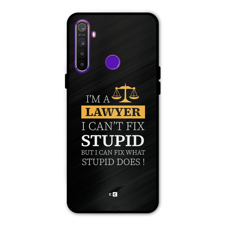 Fix Stupid Case Metal Back Case for Realme 5