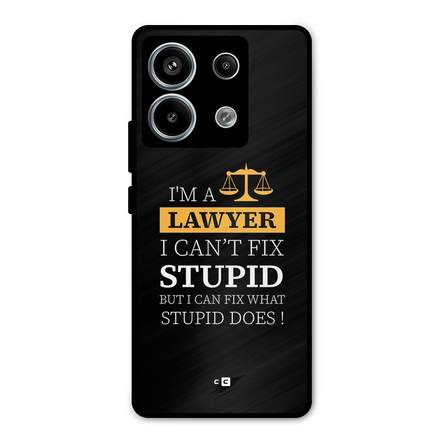 Fix Stupid Case Metal Back Case for Redmi Note 13 Pro 5G