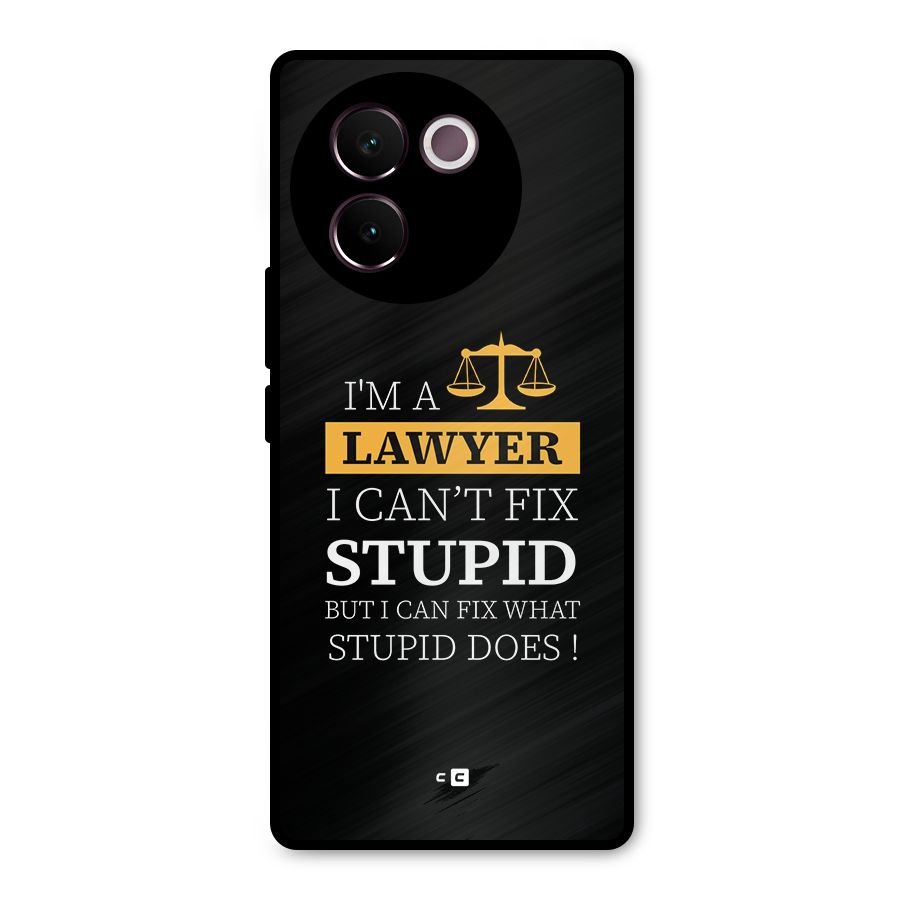 Fix Stupid Case Metal Back Case for Vivo V30e