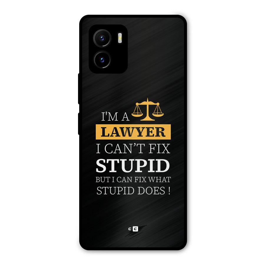 Fix Stupid Case Metal Back Case for Vivo Y15s