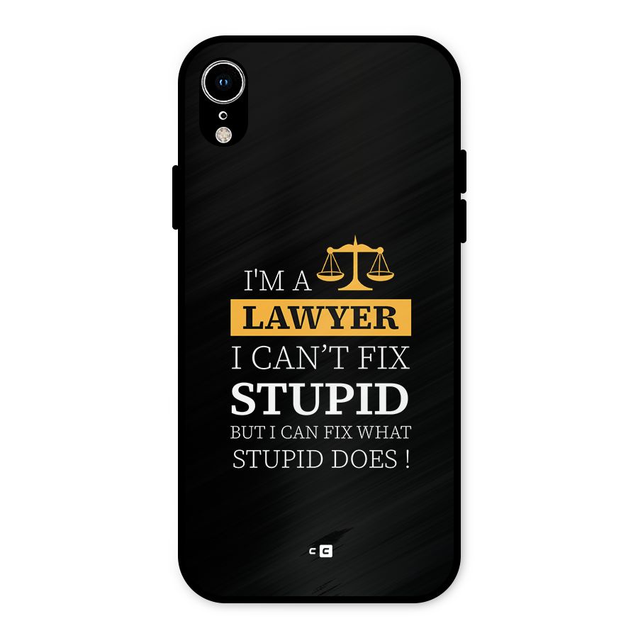 Fix Stupid Case Metal Back Case for iPhone XR