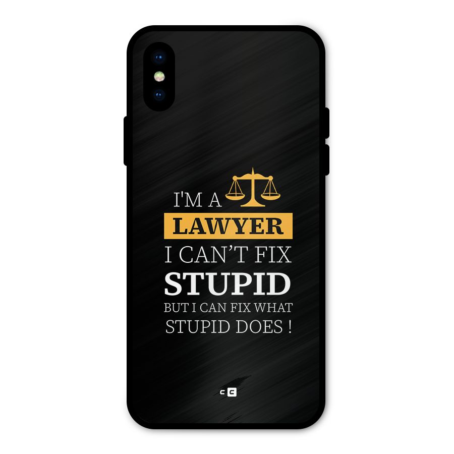 Fix Stupid Case Metal Back Case for iPhone XS