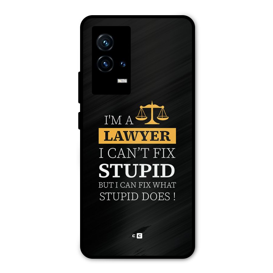 Fix Stupid Case Metal Back Case for iQOO 9 5G