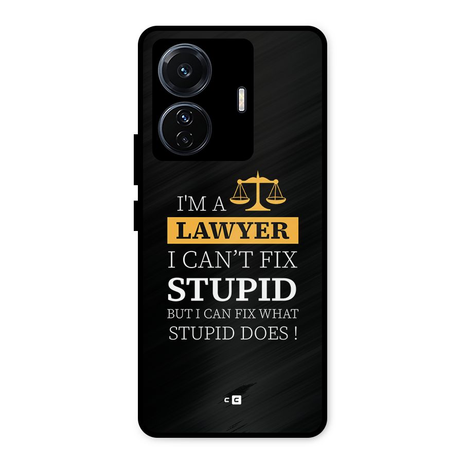 Fix Stupid Case Metal Back Case for iQOO Z6