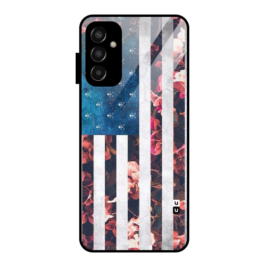 Flag Stripes Glass Back Case for Galaxy F13