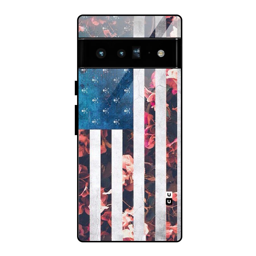 Flag Stripes Glass Back Case for Google Pixel 6 Pro