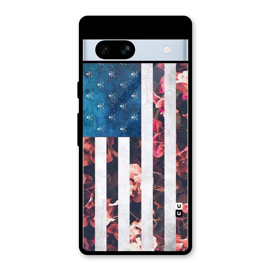 Flag Stripes Glass Back Case for Google Pixel 7a
