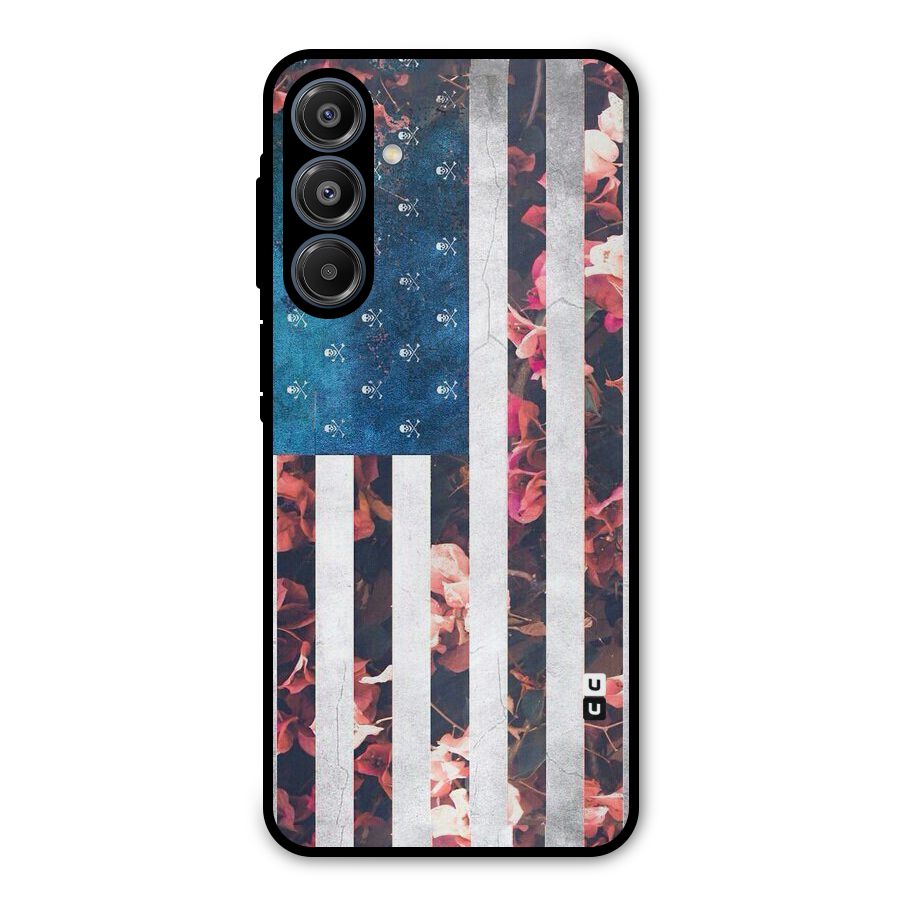 Flag Stripes Metal Back Case for Galaxy A16 5G