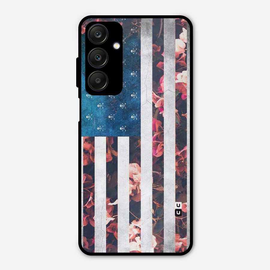 Flag Stripes Metal Back Case for Galaxy A25 5G