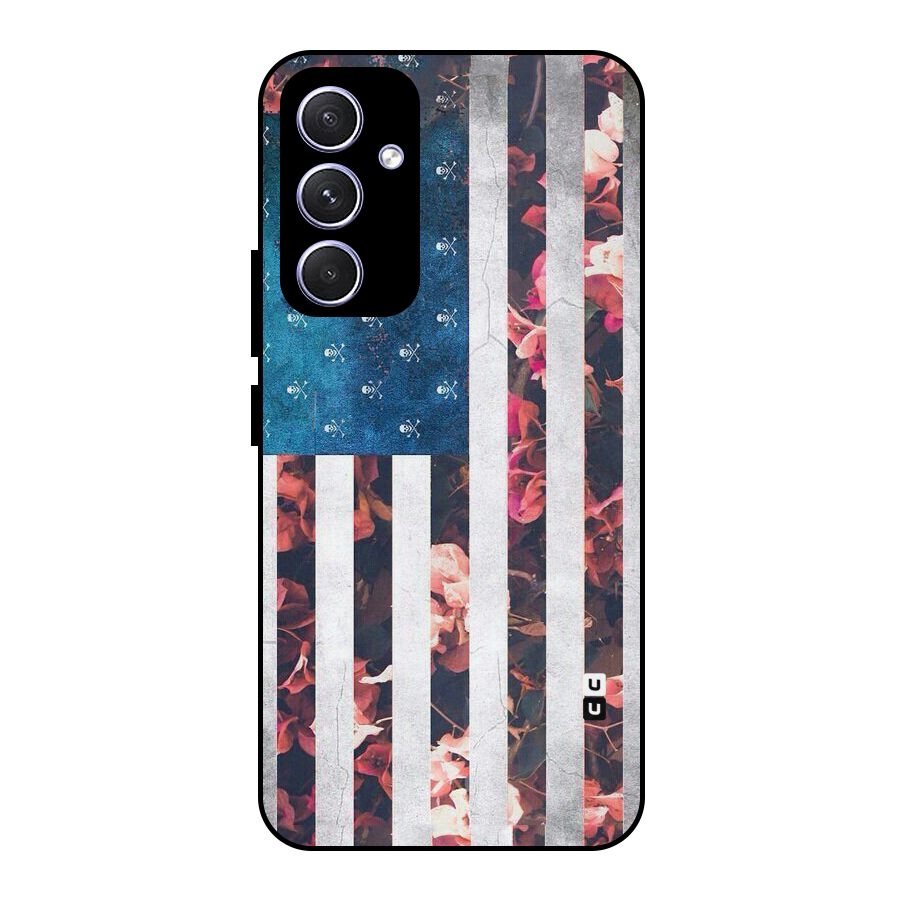 Flag Stripes Metal Back Case for Galaxy A54