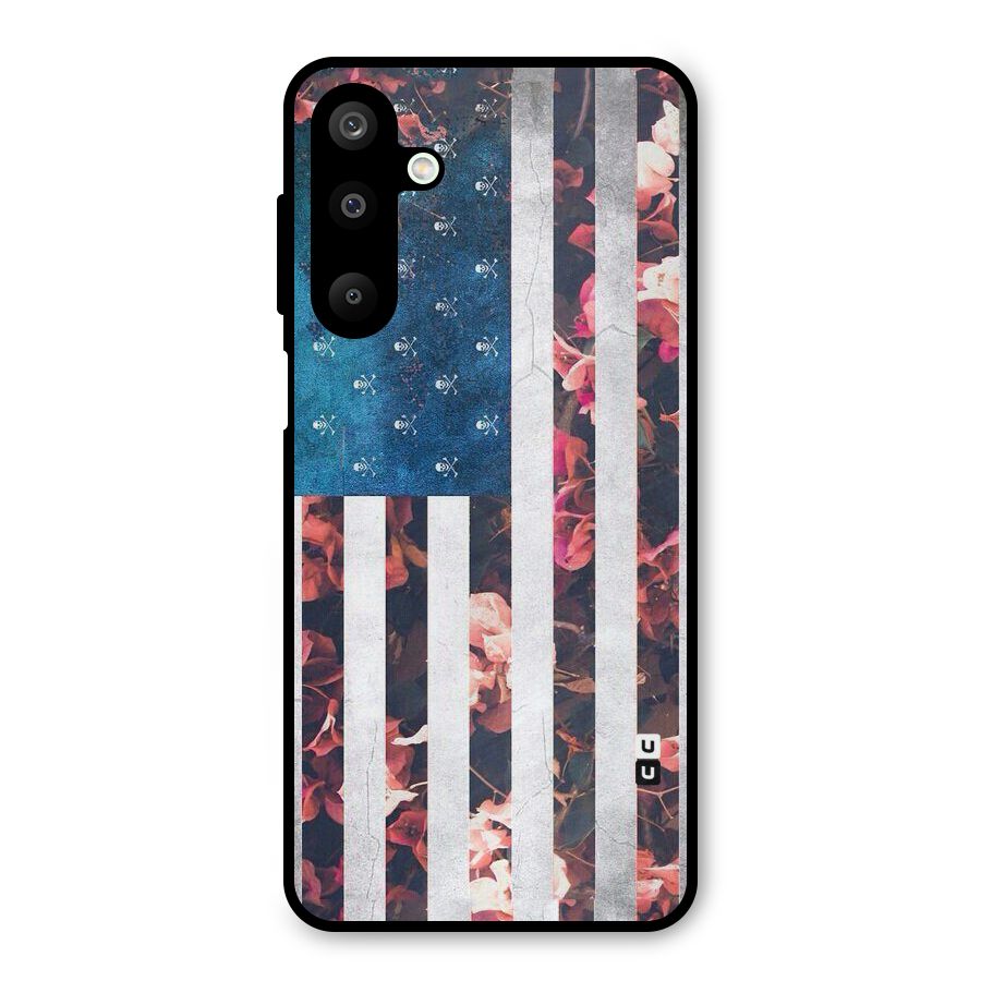 Flag Stripes Metal Back Case for Galaxy M16