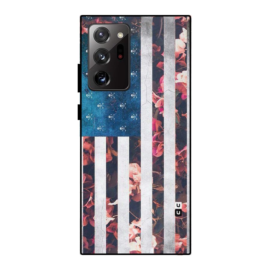 Flag Stripes Metal Back Case for Galaxy Note 20 Ultra