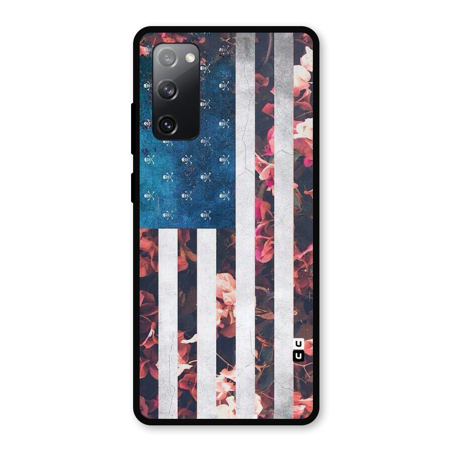 Flag Stripes Metal Back Case for Galaxy S20 FE
