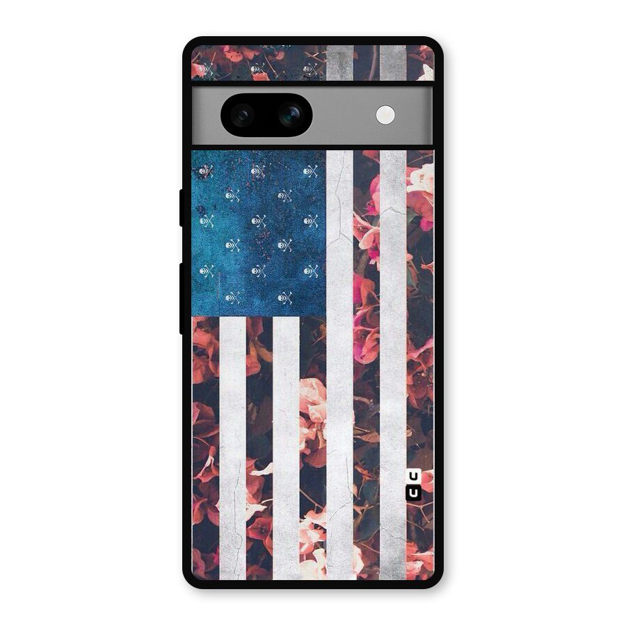 Flag Stripes Metal Back Case for Google Pixel 7a